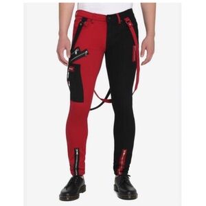 HT Split leg skinny jeans sz 26X32